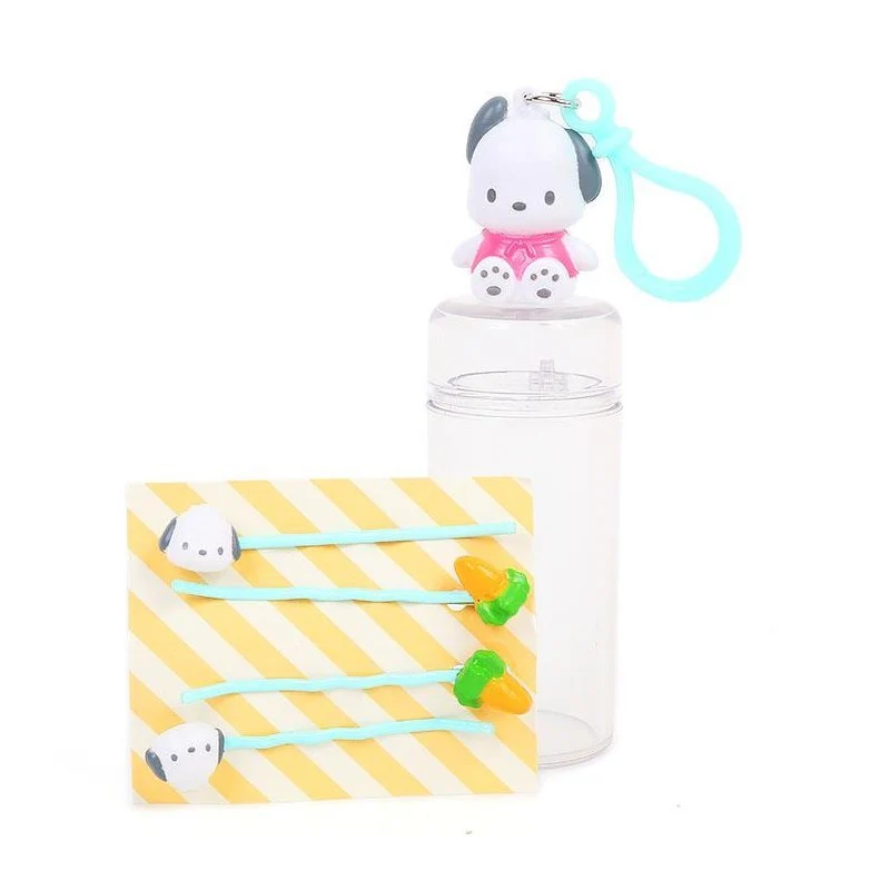 [Self-operated] Japan's Sanrio one-word hair clip with storage jar Pacha dog style 4 pack cute one-word side clip bangs clip hair accessories hair clips hair accessories