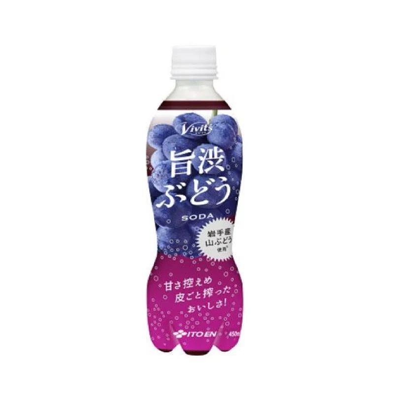 [Self-operated] Japan Vivit's Itoen Grape Soda 450ml Fruity Carbonated Drink