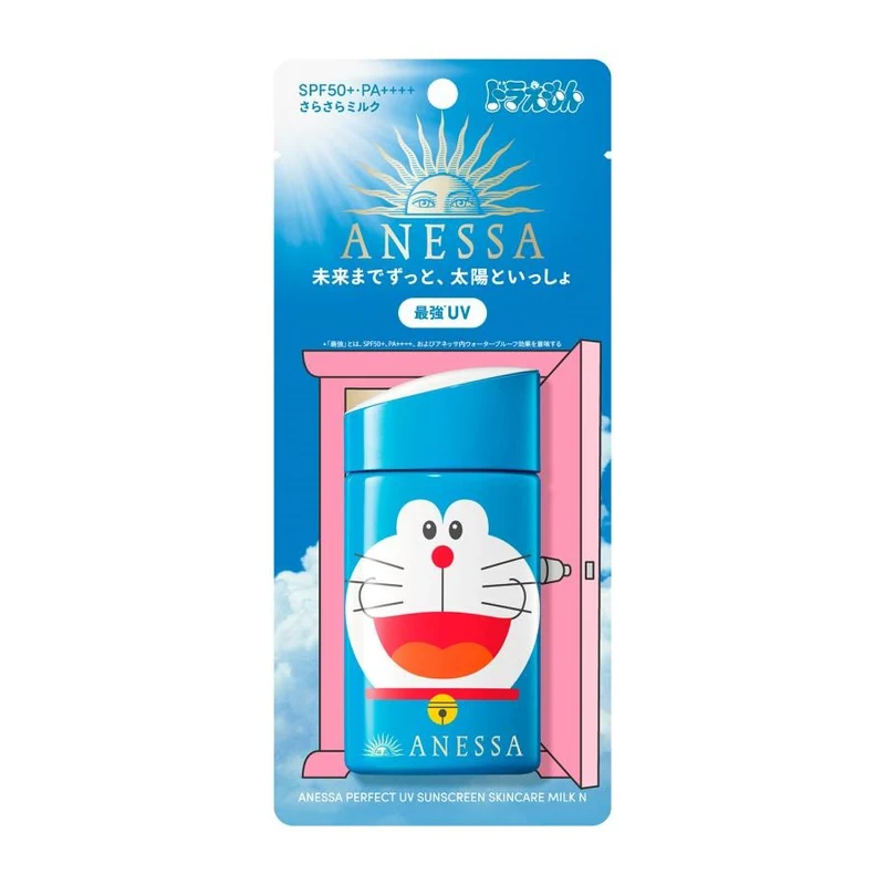 [Self-operated] Japanese SHISEIDO Japanese local version of ANESSA Doraemon joint limited edition sunscreen 60ml SFP50+ PA++++ Smile style