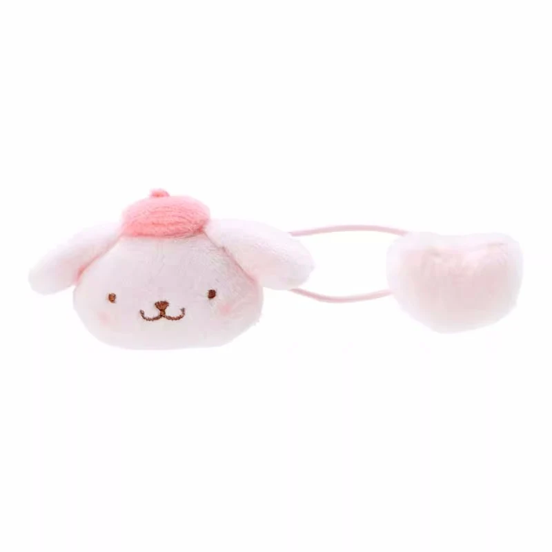 [Self-operated] Japanese Sanrio Sakura Pink Series Hair Tie Pudding Dog Style Plush Hair Tie