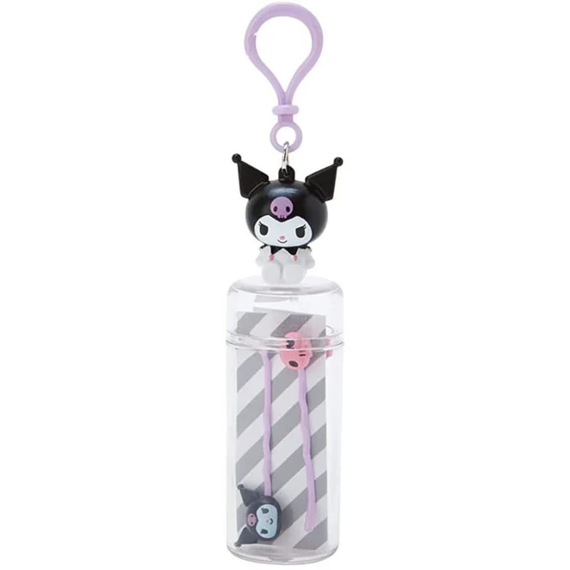 [Self-operated] Japan's Sanrio one-word hairpin with storage jar Kuromi style 4 pack cute one-word side clip bangs clip headband hair clip hair accessories