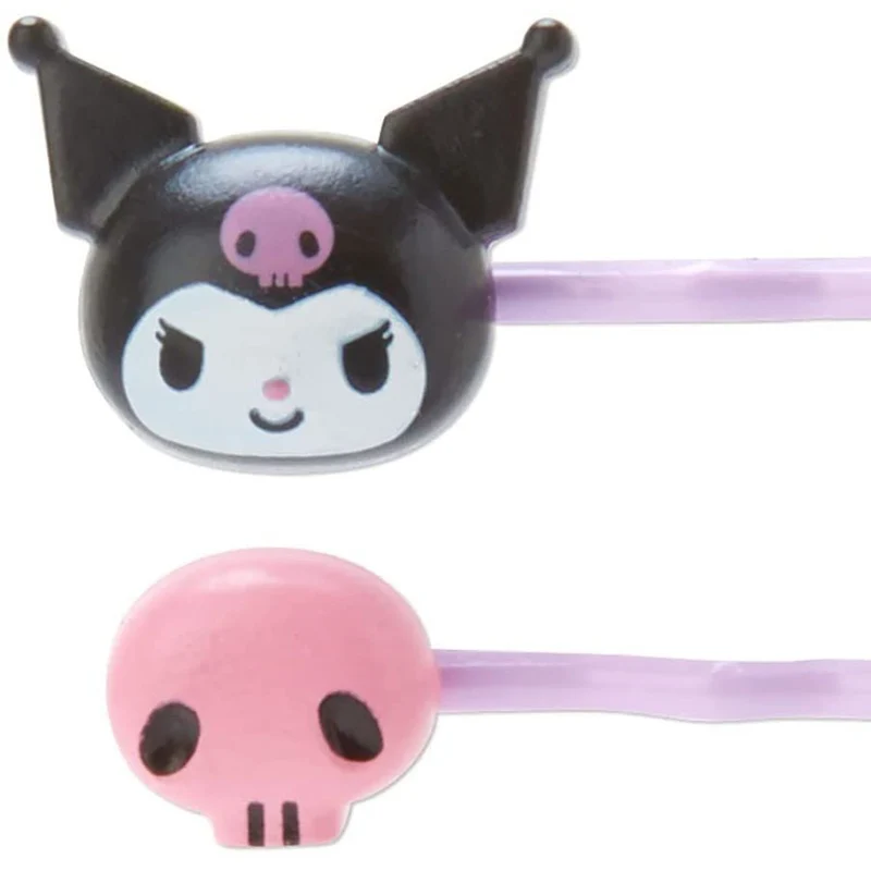 [Self-operated] Japan's Sanrio one-word hairpin with storage jar Kuromi style 4 pack cute one-word side clip bangs clip headband hair clip hair accessories