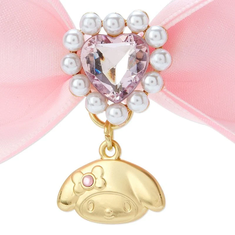 [Self-operated] Japanese Sanrio gemstone series limited accessory headband Melody 1-pack heart gem-encrusted hair tie