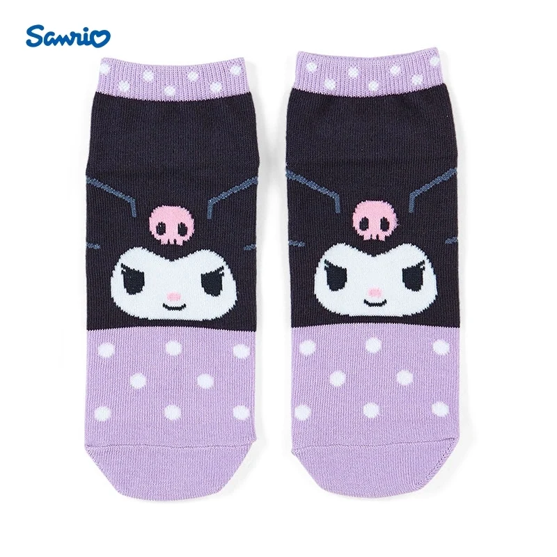 [Self-operated] 1 pair of Japanese Sanrio super star cute face socks Kuromi