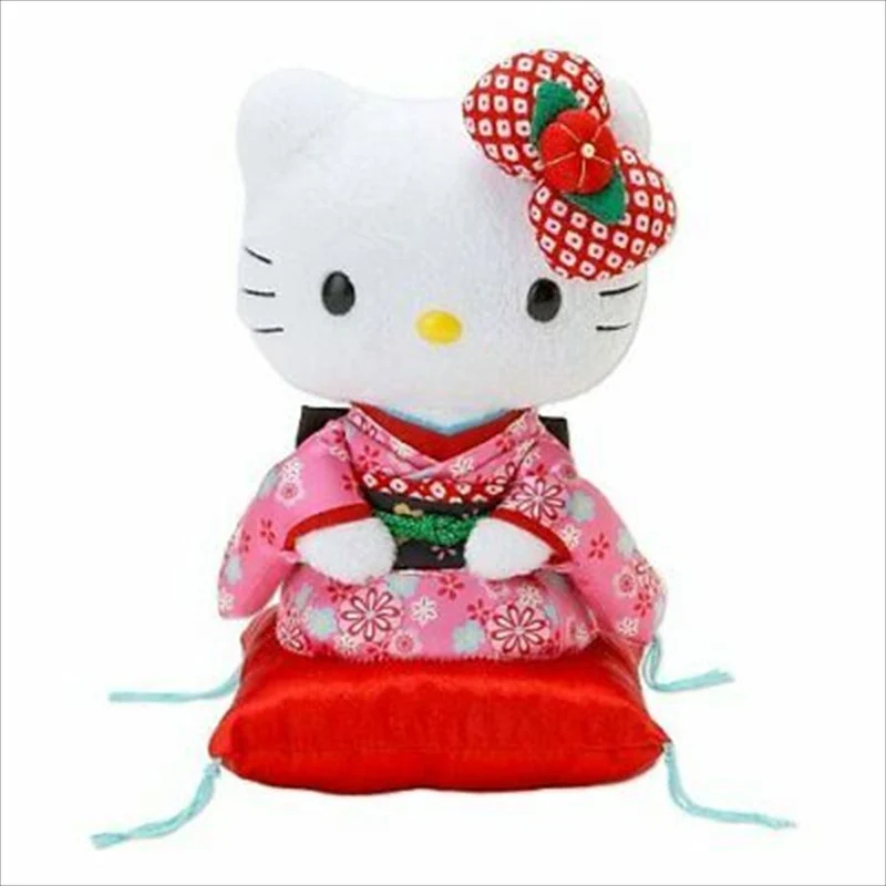 [Self-operated] Japanese Sanrio Kimono Series Doll Hello Kitty Sitting Kimono Model Japanese Made Doll Ornament Plush Toy