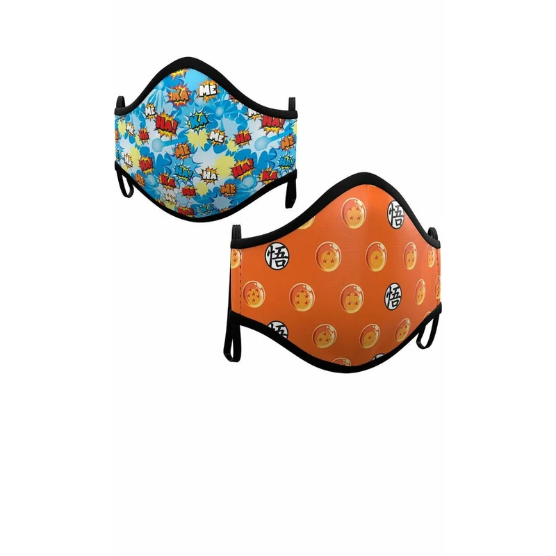 Stoffmasken 2er Pack Dragon Ball™ Kinder