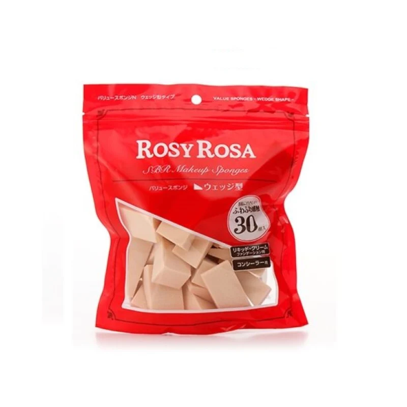 [Self-operated] Japan ROSY ROSA Regular Sponge Powder Puff Triangular Cotton Block 30 pieces