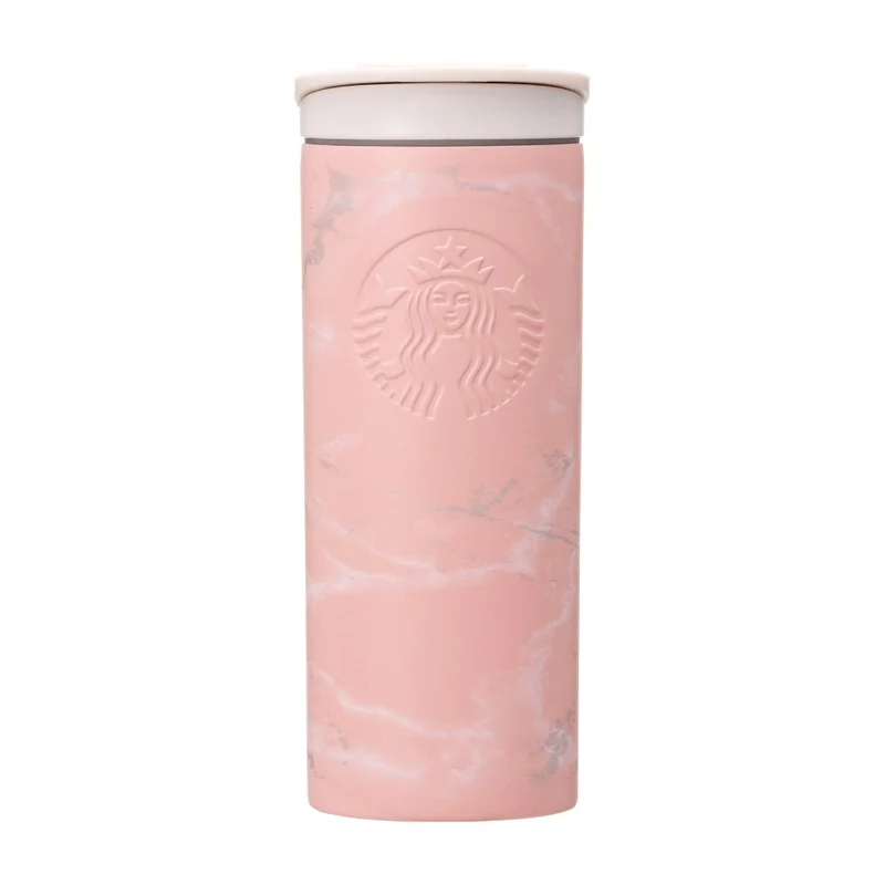 [Self-operated] Japanese Starbucks Sakura Limited Stainless Steel Marble Pattern Thermos Cup 355ml, easy to carry and long-lasting heat preservation