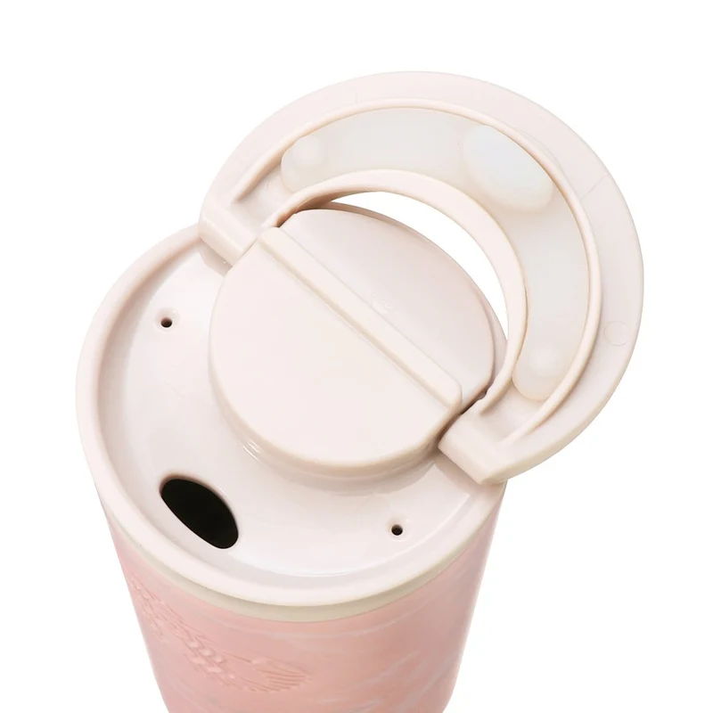 [Self-operated] Japanese Starbucks Sakura Limited Stainless Steel Marble Pattern Thermos Cup 355ml, easy to carry and long-lasting heat preservation