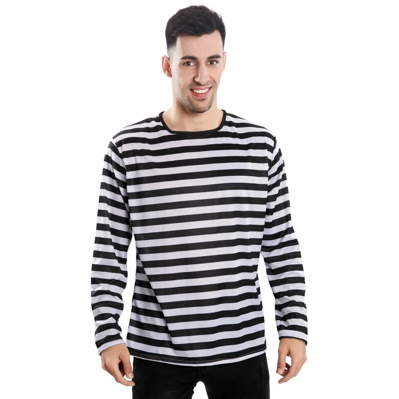 T-Shirt schwarz-weiss gestreift