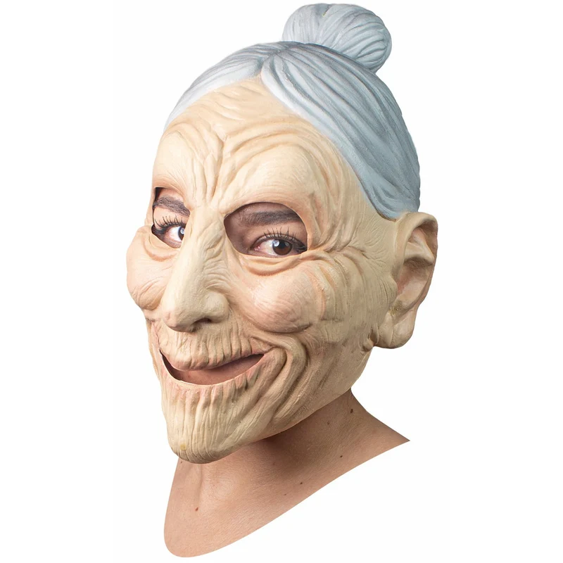 Lächelnde alte Frau Latex Maske