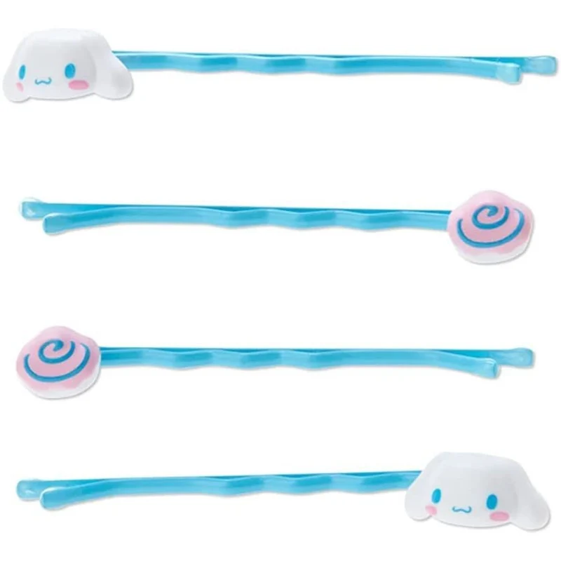 [Self-operated] Japanese Sanrio one-word hairpins with storage cans, big-eared dog models, 4 pieces, cute one-word side clips, bangs clips, hair clips, hair accessories