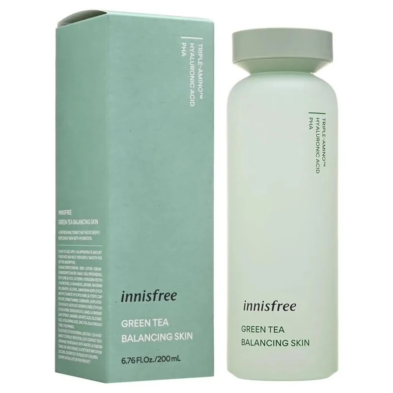 [Self-operated] South Korea INNISFREE New Edition Green Tea Balanced Soothing Moisturizing Lotion 200ml Oil Control Refreshing Balancing Water and Oil