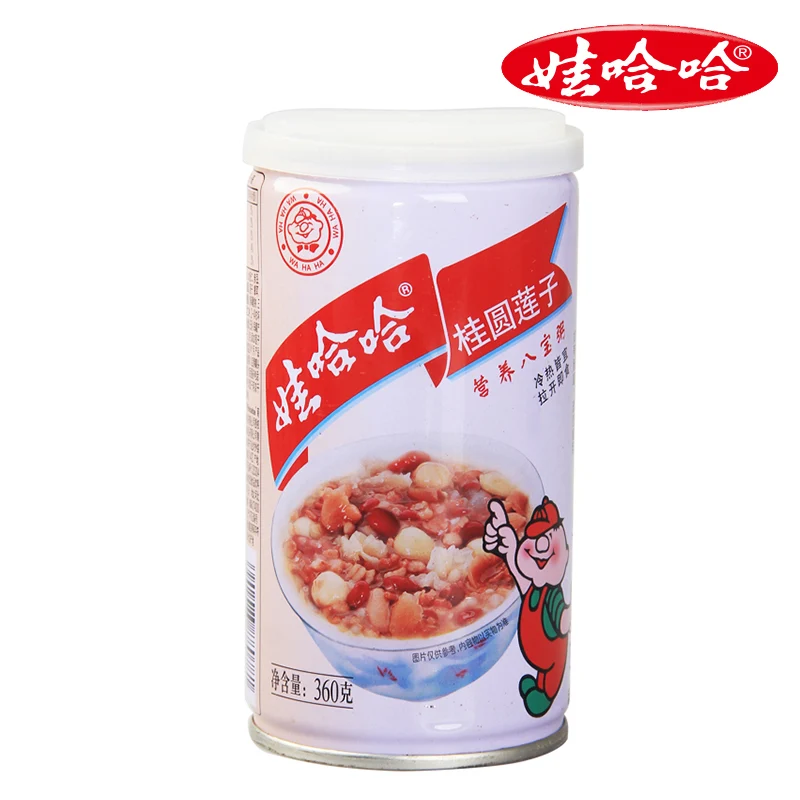 [Self-operated] China WAHAHA Longan Lotus Seed Eight Treasure Porridge 360g Nutritious instant canned breakfast porridge