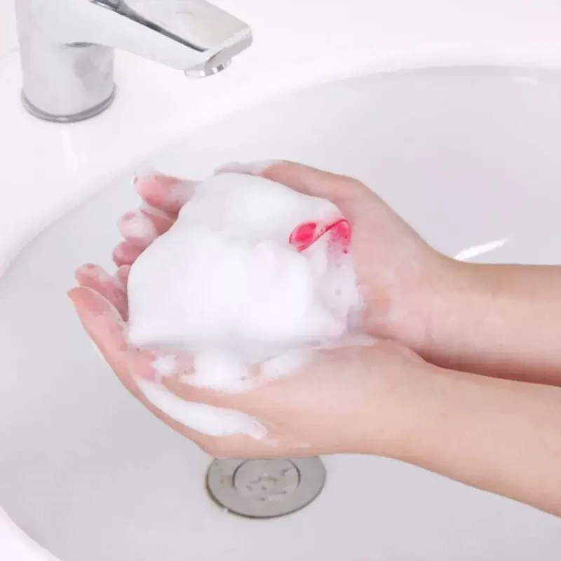 [Self-operated] China ALLSMILE Foaming Net Ring Style 1 Pack Soap Shower Gel Facial Cleanser Face Wash Foaming Net Bag Colors shipped randomly