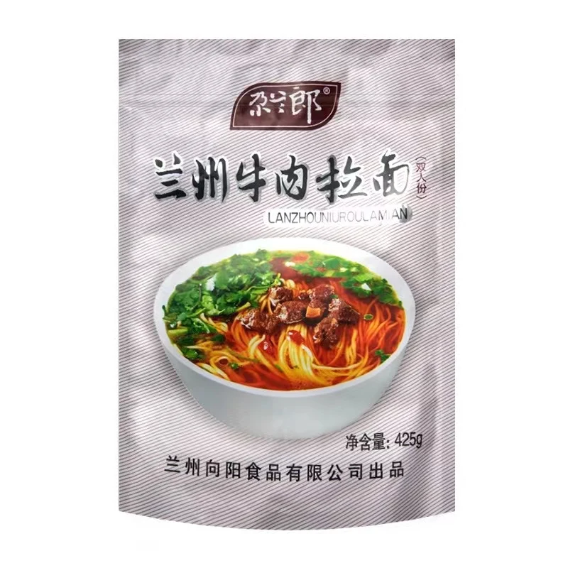 [Self-operated] China Ga Lan Lang Lanzhou Beef Noodles Bag for Two 425g Ramen Instant Noodles Late Night Supper