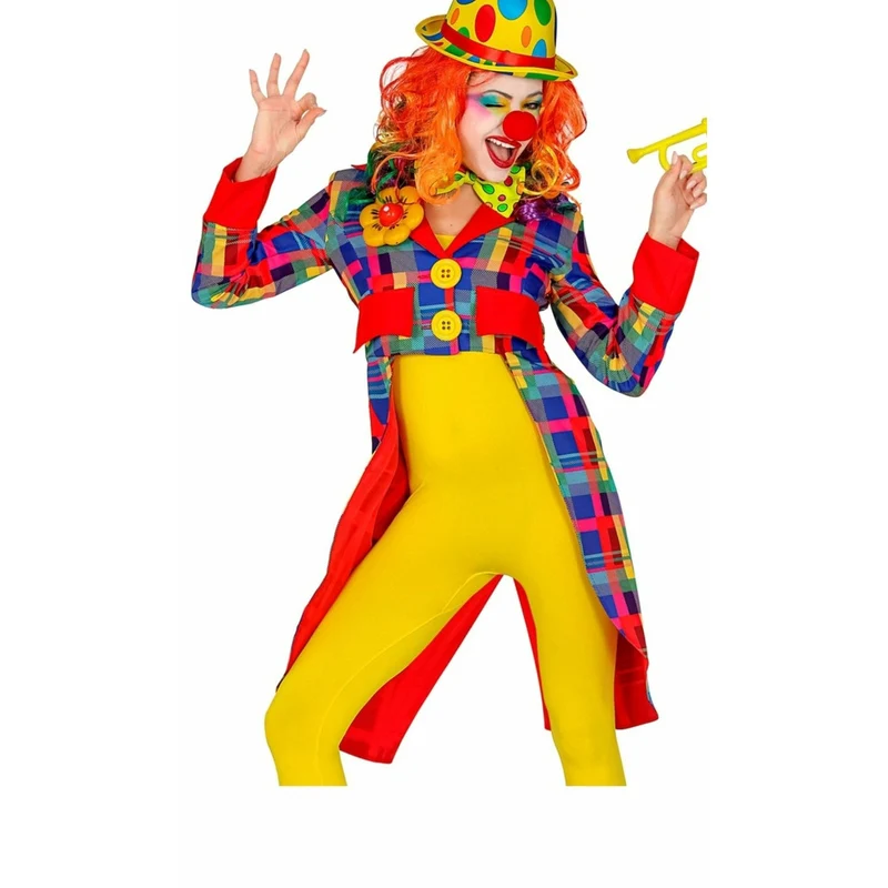 Mehrfarbiger Clown-Frack für Damen