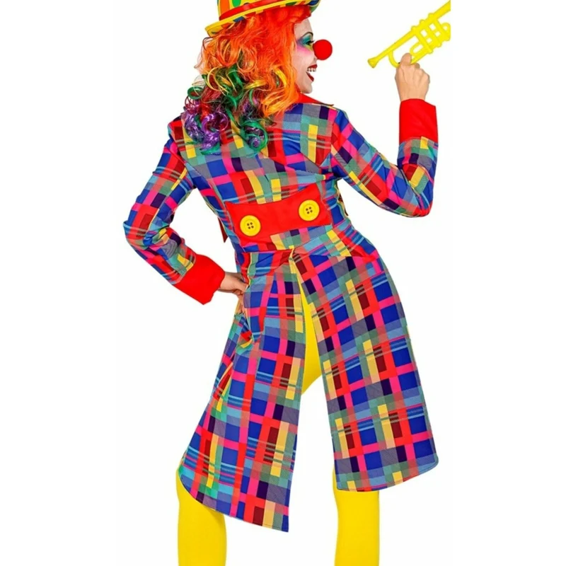 Mehrfarbiger Clown-Frack für Damen