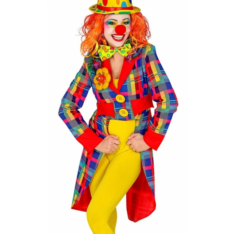 Mehrfarbiger Clown-Frack für Damen