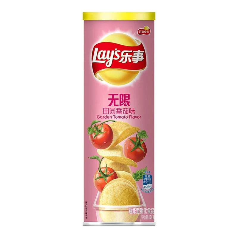 [Self-operated] China Pepsi LAY'S Potato Chips Garden Fresh Tomato Flavor 104g/can