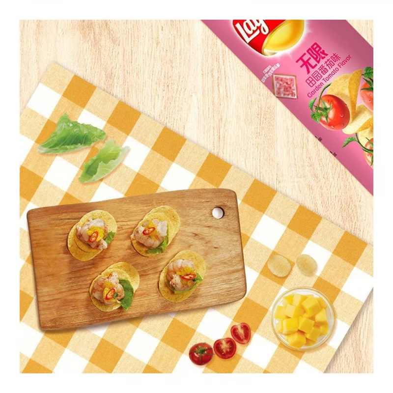 [Self-operated] China Pepsi LAY'S Potato Chips Garden Fresh Tomato Flavor 104g/can