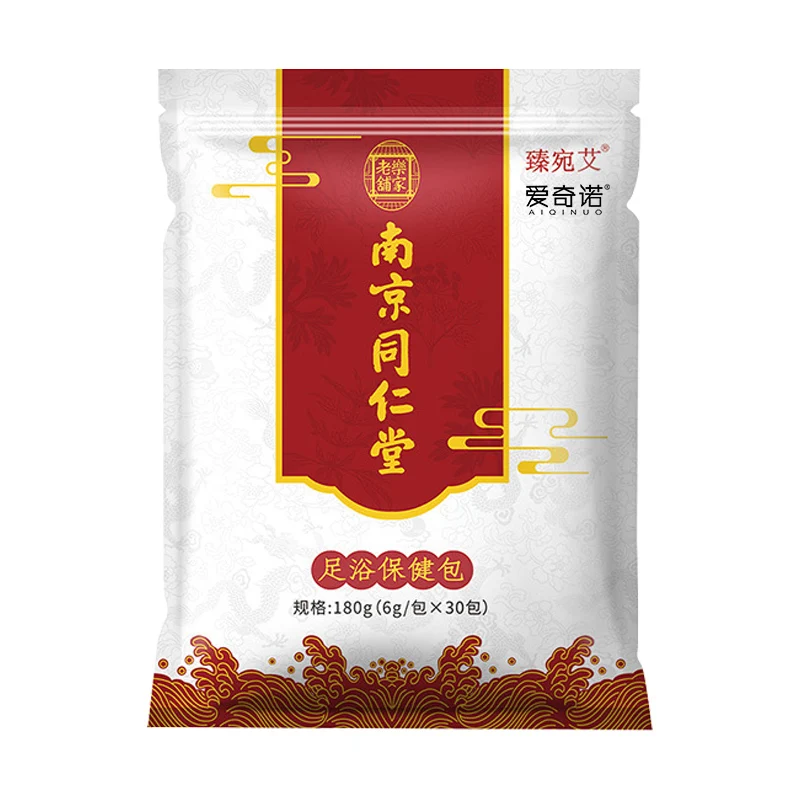 [Self-operated] Tongrentang, Nanjing, China, mugwort foot bath bag 6g × 30 bags, foot bath medicine bag to dehumidify and help sleep