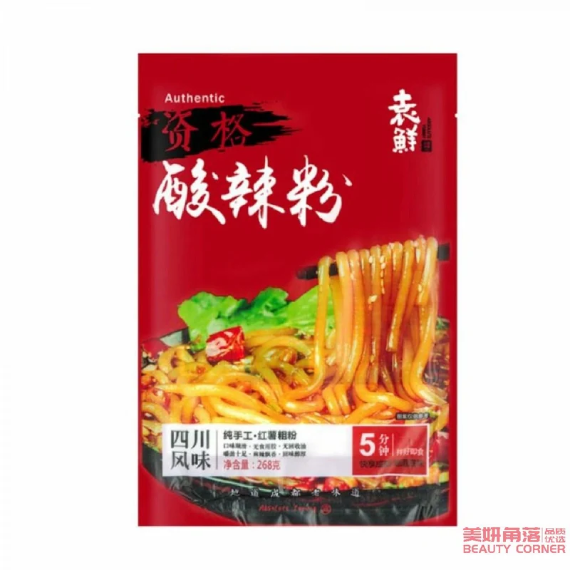 [Self-operated] China YUANXIAN Hot and Sour Noodles 268g Sichuan Style Handmade Sweet Potato Coarse Noodles