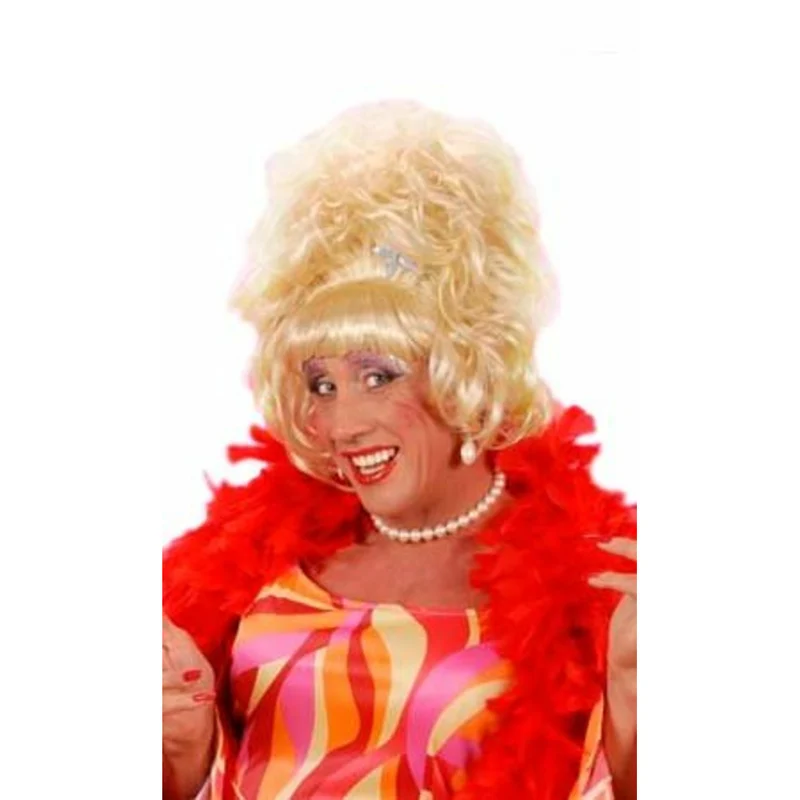 Drag-Perücke mit Kopfschmuck