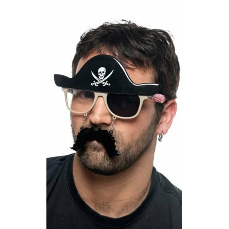 Brille mit Piratenschnurrbart