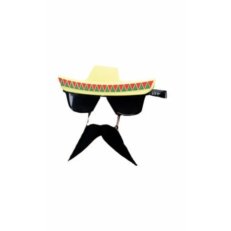 Brille mit mexikanischem Schnurrbart