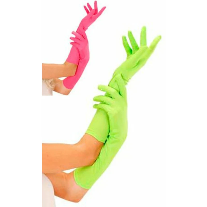 Lange Handschuhe in Neonfarben