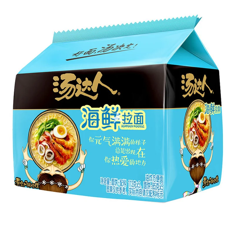 [Self-operated] Taiwan UNIF Tongda Ren Seafood Ramen 113-pack 5g*XNUMX instant instant noodles bagged ramen noodles