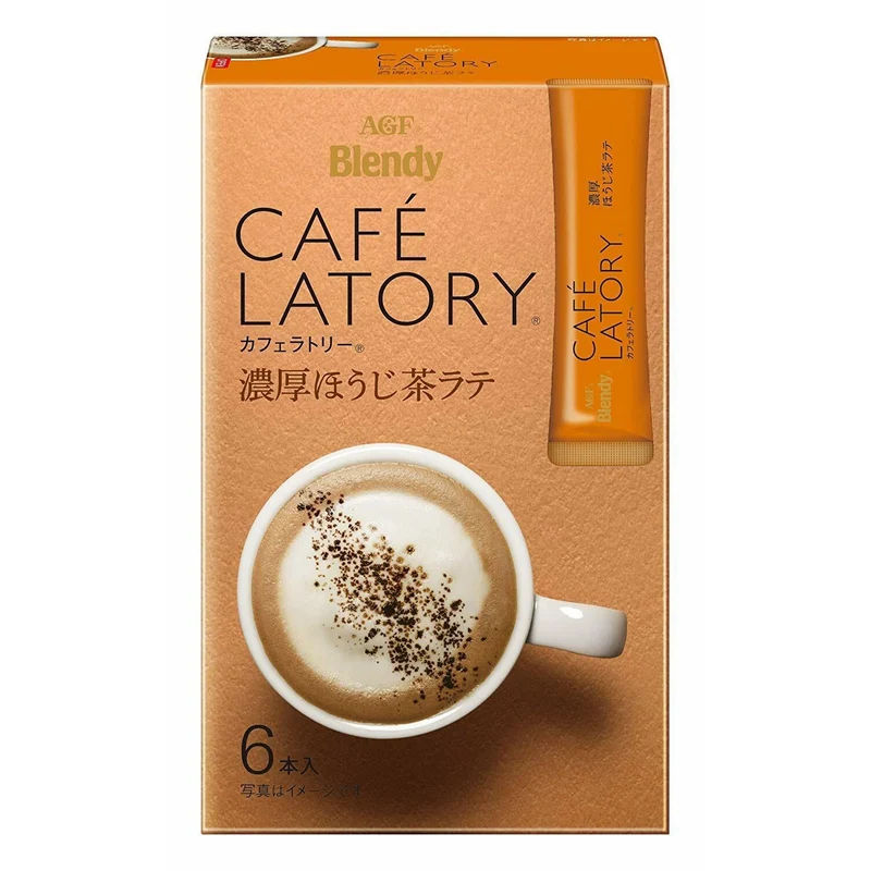 [Self-operated] Japanese AGF Blendy Brandi Full-bodied Roasted Tea Latte 6 bags of instant coffee, convenient to brew to refresh and refresh the mind
