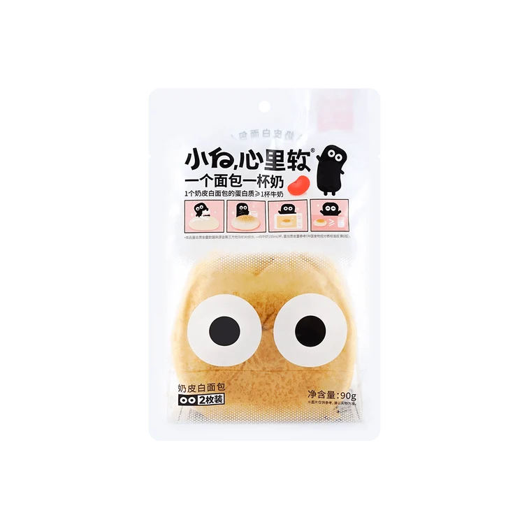[Self-operated] Chinese Xiaobai is soft-hearted, milk-skinned white bread, red bean flavor, 2 pieces, 90g, breakfast internet celebrity popular snacks, snacks, snacks, cakes and snacks
