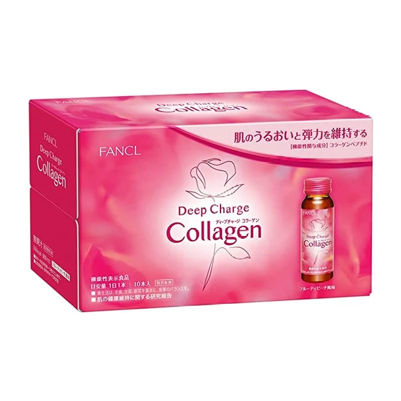 [Self-operated] Japanese FANCL collagen liquid oral solution 50ml*10 bottles HTC beauty and health care product fruity protein peptide