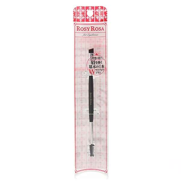 [Self-operated] Japan's ROSY ROSA rotating angled bristles double-headed eyebrow powder brush 1 pack, a good helper for makeup