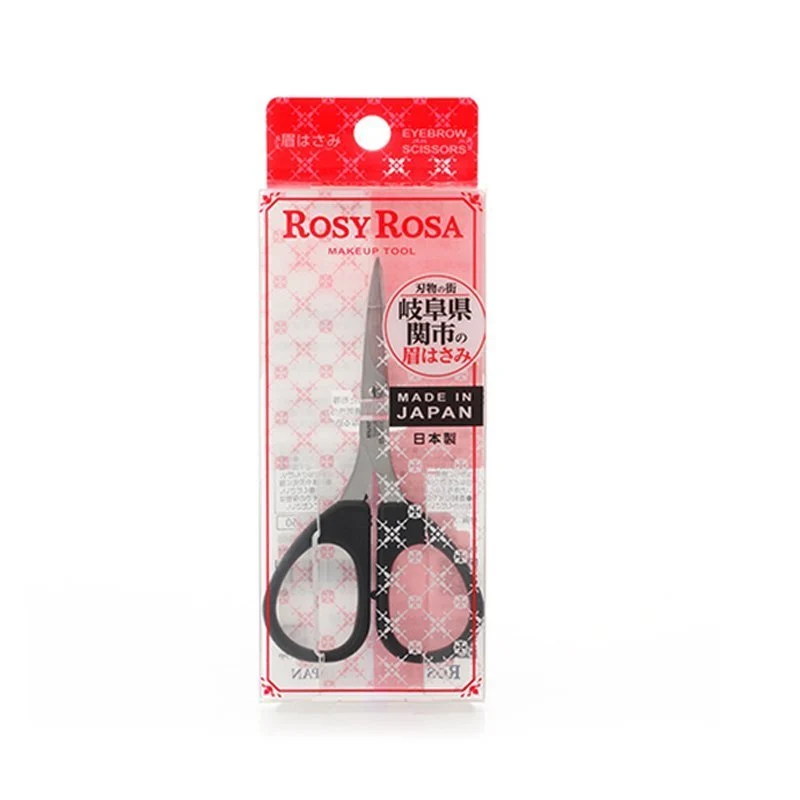 [Self-operated] Japanese ROSY ROSA eyebrow trimming scissors 1 piece, black eyebrow trimmer