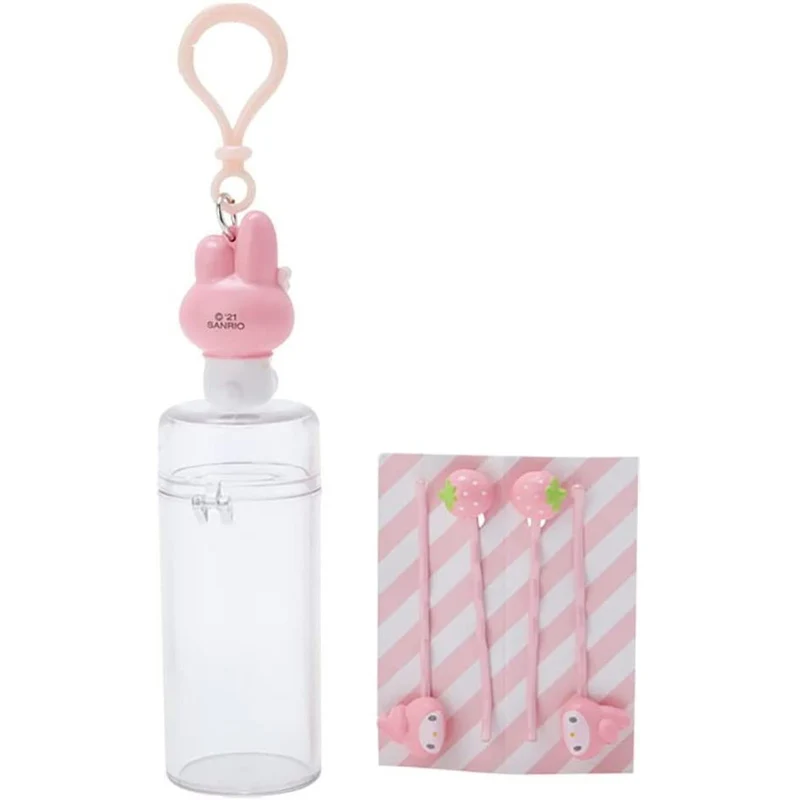 [Self-operated] Japan's Sanrio one-word hairpin with storage jar Melody style 4 pack cute one-word side clip bangs clip headband hair clip hair accessories