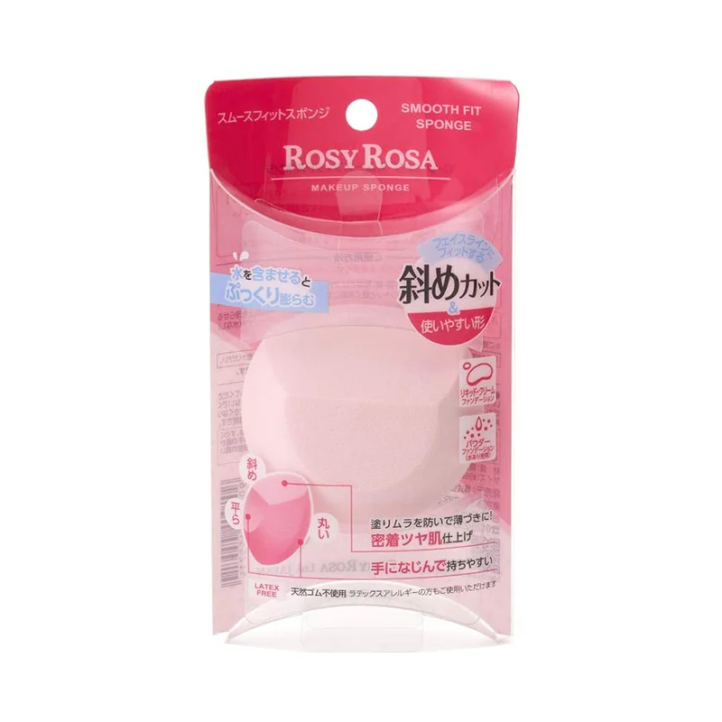 [Self-operated] Japanese ROSY ROSA marshmallow diagonally cut multi-powder puff, round, 1 piece