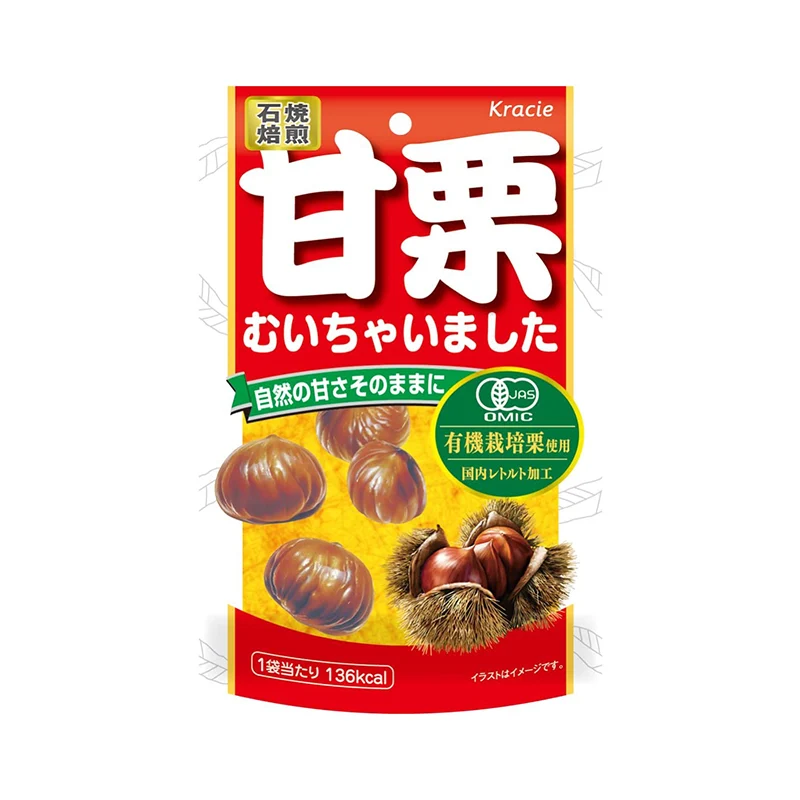 [Self-operated] Japan KRACIE Kanebo Roasted Chestnuts with Sugar 75g Ready-to-Eat Sweet Chestnut Kernel Sweet Chestnut Kernel Ripe Small Chestnut Snacks
