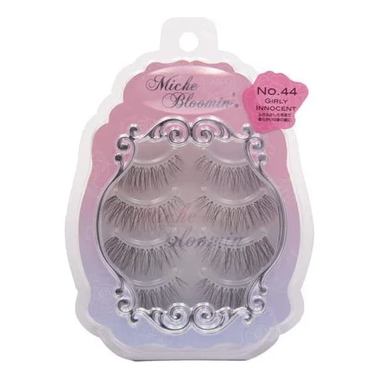 [Self-operated] Japanese Miche Bloomin Saeko 3D False Eyelashes #44 Girly Purity 4 Pairs Pack Reusable Naturally Curled Long Artificial Eyelashes
