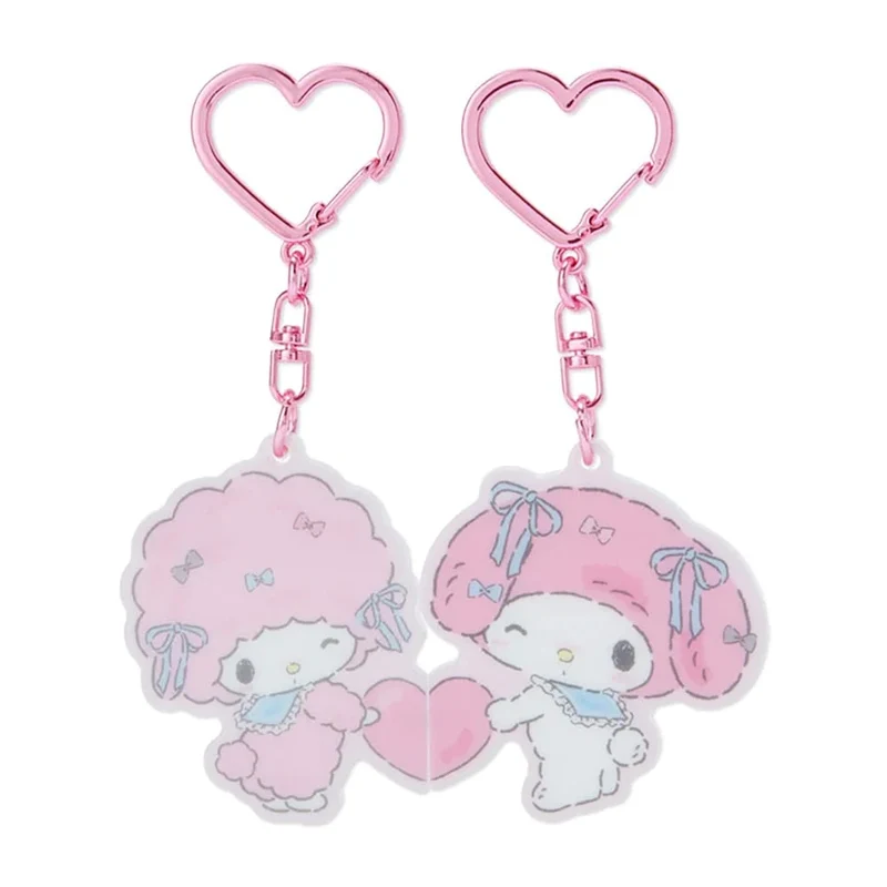 [Self-operated] Japan's Sanrio Close Sister Series Melody & Biano Keychain 1 Pair Bestie Gift Sister Keychain
