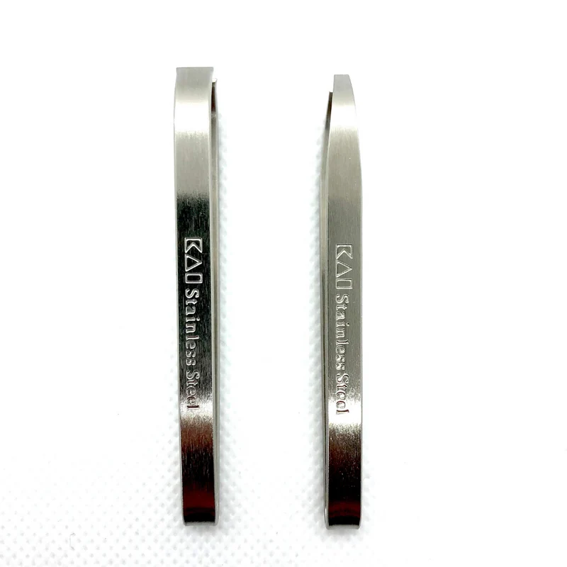 [Self-operated] Japanese KAI Kaiyin stainless steel hair plucking tweezers 2 pack eyebrow clip eyebrow pliers set curved epilator small tweezers