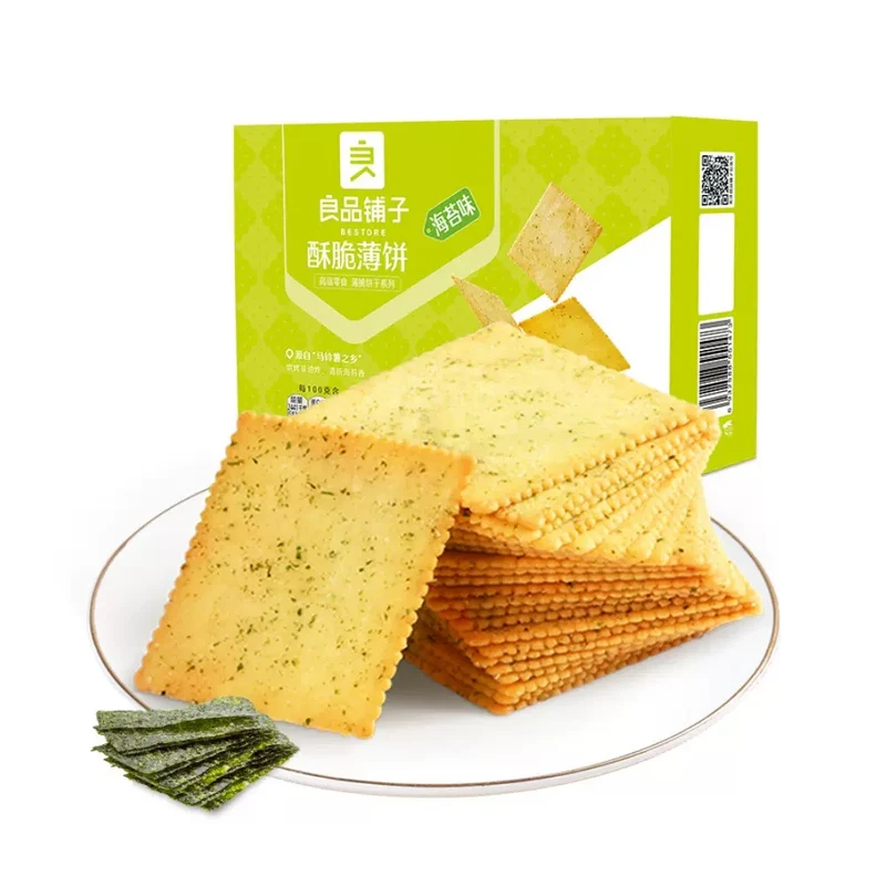 [Self-operated] China BESTORE Crispy Pancake Biscuits 300g Seaweed Flavor