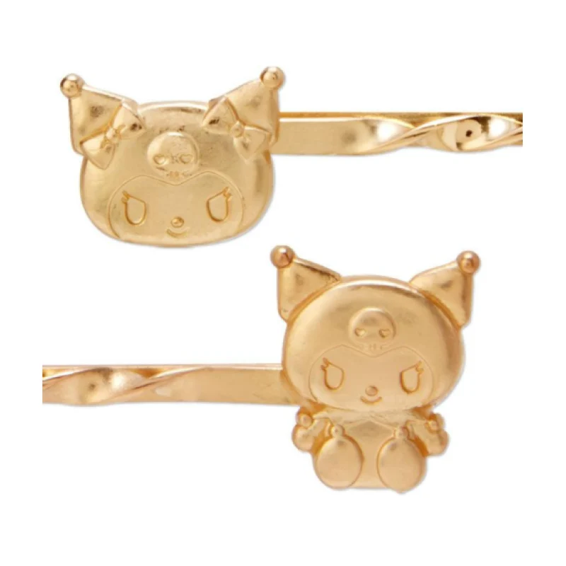 [Self-operated] Japan's Sanrio Ribbon Hair Rope Hair Clip Set, Kuromi, Western Style Cute Back Side Hair Clips, Hair Clips, Ribbon Hair Rope Hair Accessories