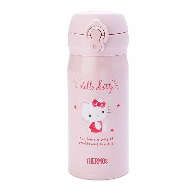 [Self-operated] Japanese Sanrio HelloKitty insulated water cup pink 350ml for direct drinking, easy to carry and long-lasting heat preservation