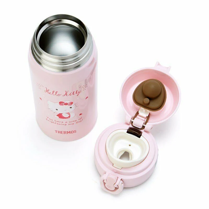 [Self-operated] Japanese Sanrio HelloKitty insulated water cup pink 350ml for direct drinking, easy to carry and long-lasting heat preservation