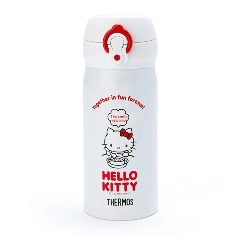 [Self-operated] Japan's Sanrio HelloKitty insulated water cup white 350ml Thermos limited edition direct drink, easy to carry and long-lasting heat preservation