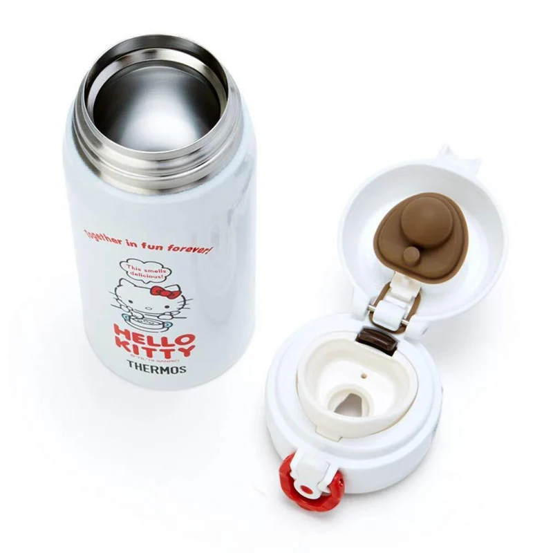 [Self-operated] Japan's Sanrio HelloKitty insulated water cup white 350ml Thermos limited edition direct drink, easy to carry and long-lasting heat preservation