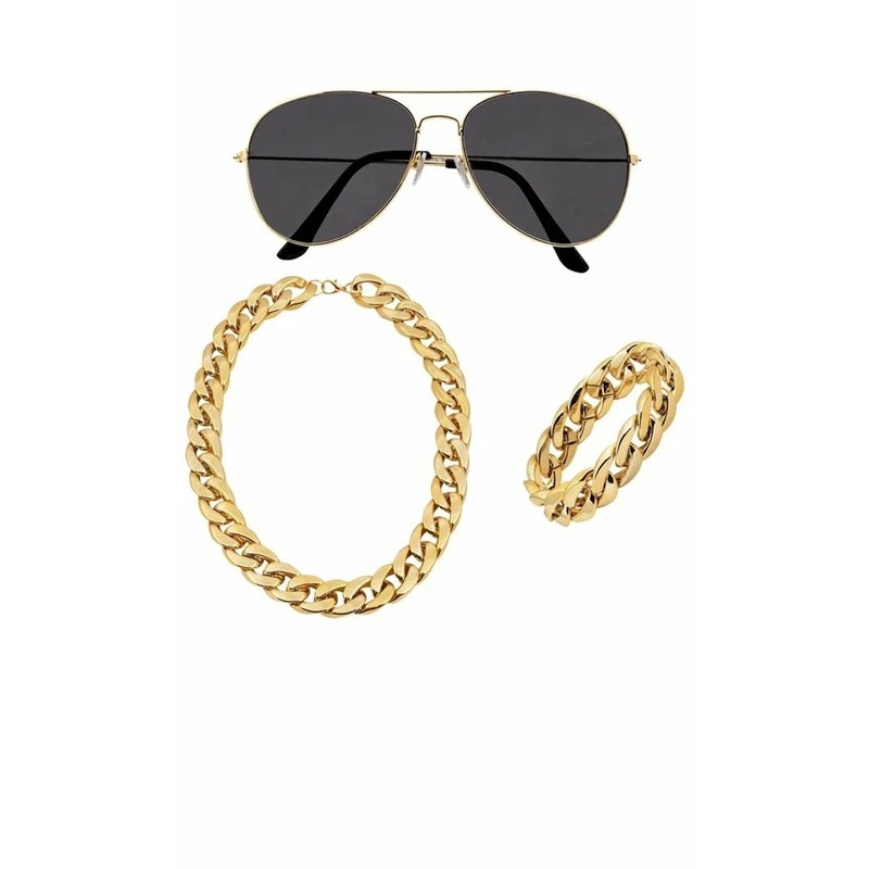 Goldenes Rapper-Set